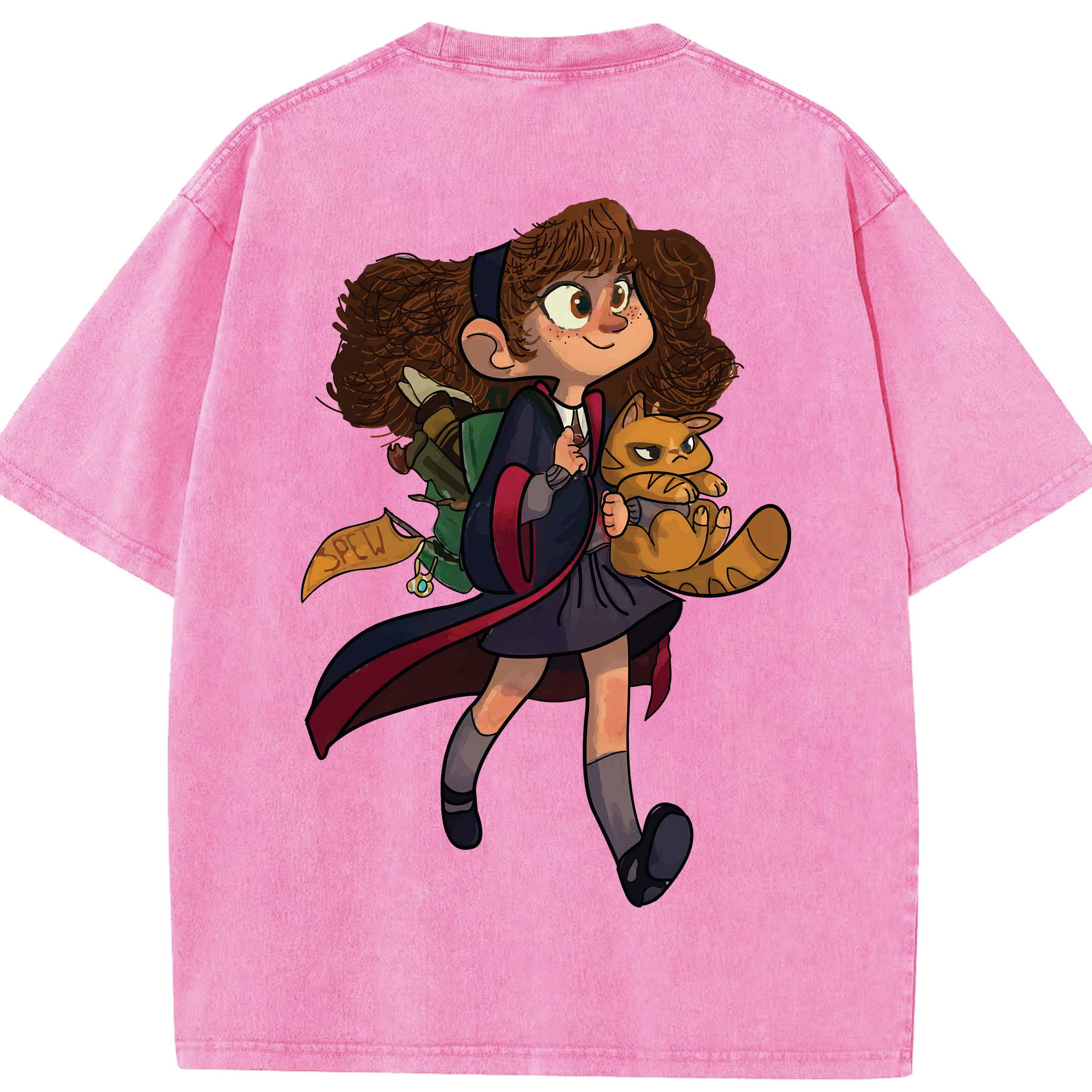 （画像用） Harry Potter ハリー・ポッターシリーズ 綿100% ヴィンテージ風 半袖Tシャツ（背面プリント）